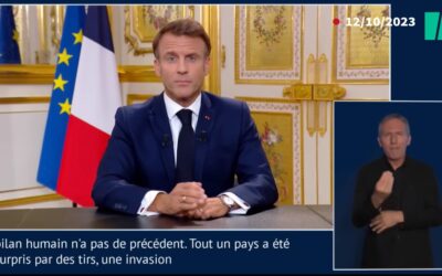 Nizza24 Venerdì 13 ottobre 2023: Macron parla al paese – vietate le manifestazioni pro-palestinesi – falso allarme bomba a Nizza