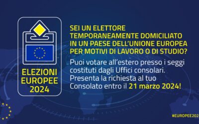 Elezioni Europee 2024, Elettori temporanei: entro il 21 marzo presentazione domande, messaggio del Consolato Generale d’Italia a Nizza