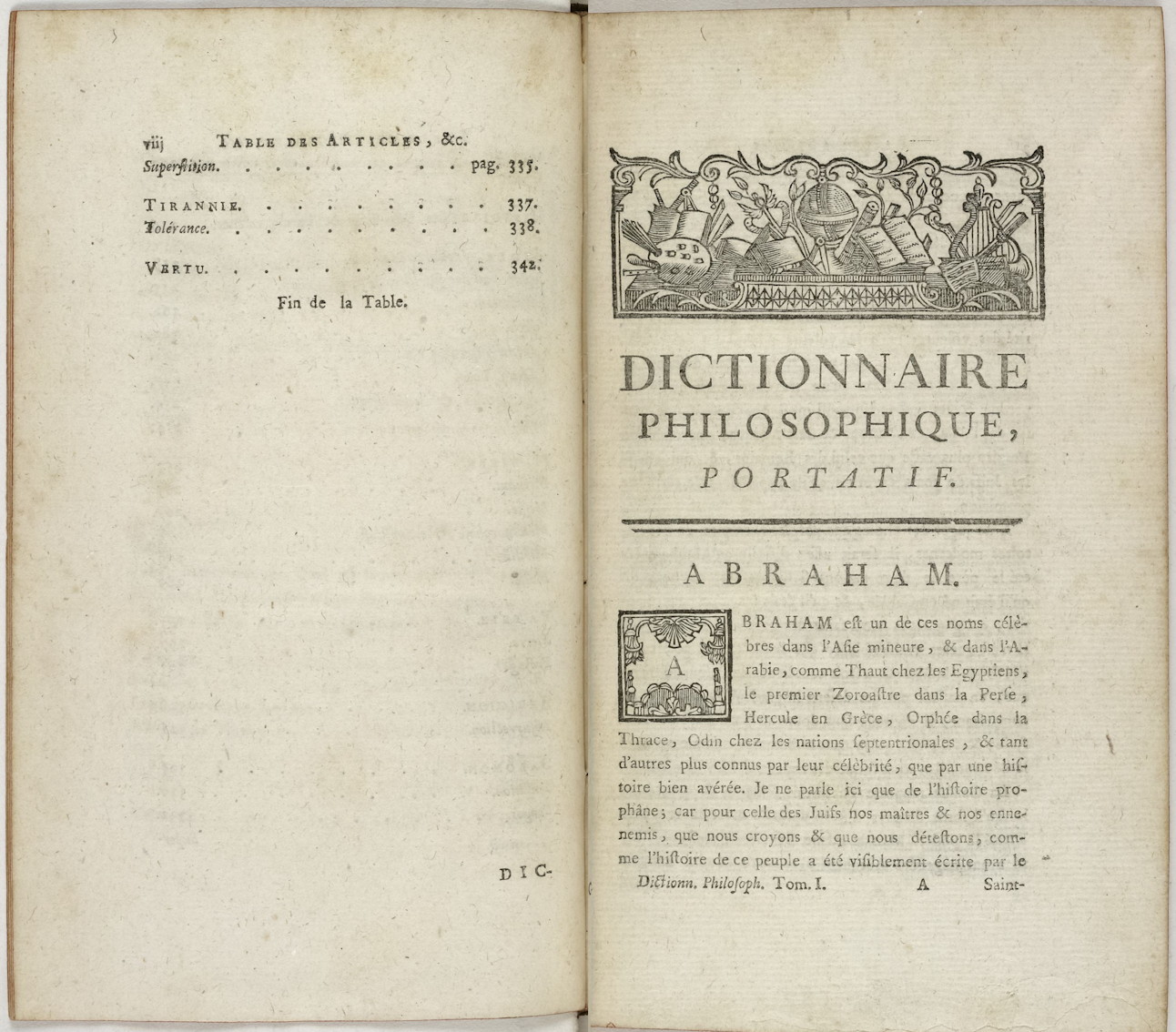 Il Dizionario filosofico di Voltaire 