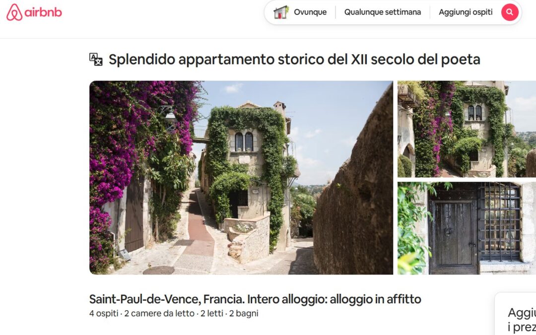Nizza24 venerdì 14 novembre: Casa di Prévert su Airbnb – Condannato Piromane a Nizza – Pioggia: Météo Week-End