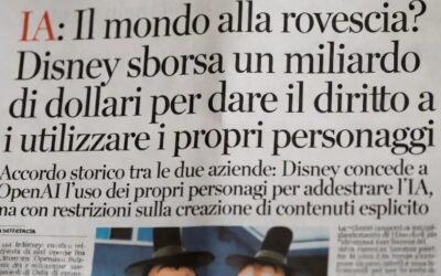 Newslinet : IA. Le monde à l’envers ? Disney débourse un milliard de dollars pour accorder à OpenAI le droit d’utiliser ses propres personnages