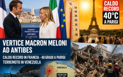Nizza24 giovedì 25 giugno: Vertice Macron Meloni ad Antibes – Caldo Record in Francia – 40 gradi a Parigi – Terremoto in Venezuela