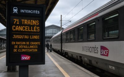 SNCF annule 71 Intercités jusqu’à lundi pour crainte de pannes de climatisation
