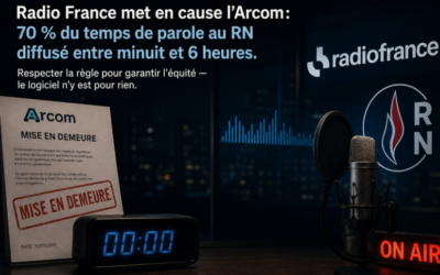 Radio. Radio France mise en demeure par l’Arcom : 70 % du temps de parole du RN diffusé entre minuit et six heures. Respecter la forme pour vider le fond — Quelle est la situation en Italie ?