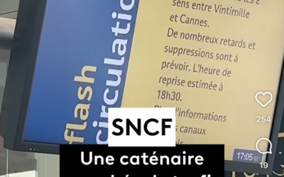 Arrêt des trains Cannes‑Vintimille en raison d’une panne à la gare de Nice