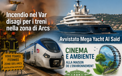 Nizza24 lunedì 20 luglio: Incendio nel Var disagi per i treni nella zona di Arcs – Avvistato Mega Yacht Al Saïd – Cinema e Ambiente a Nizza – Météo