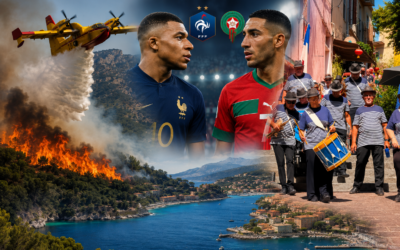 Nizza24 lunedì 6 luglio: Incendi nel Sud della Francia – Francia vs Marocco ai Quarti – Villefranche-sur-Mer celebra San Pietro – Météo