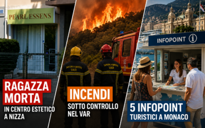 Nizza24 mercoledì 29 luglio: Ragazza Morta in Centro Estetico a Nizza – Incendi Sotto Controllo nel Var – 5 Infopoint a Monaco – Météo