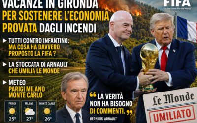 Vacanze in Gironda per sostenere l’economia provata dagli incendi – Tutti contro Infantino: ma cosa ha davvero proposto la FIFA ?  – La stoccata di Arnault che umilia Le Monde – Meteo Parigi Milano Monte Carlo