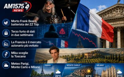 Francia24: Scompare Frank Beard, batterista dei ZZ Top – Terzo furto di dati in due settimane – La Francia è il mercato azionario più evitato – Mika sceglie la Toscana – Meteo Parigi, Monte Carlo e Milano