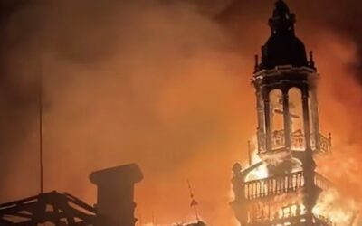 Incendie à la mairie de Limoges, bâtiment historique en flammes